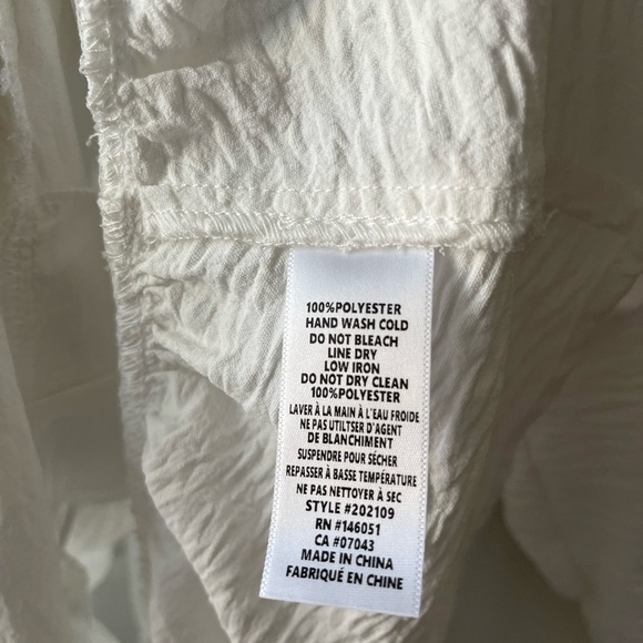 White with black tie-up bow blouse - Picture 6 of 7